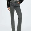 Clothing * | Mango Philippa Straight Leg Jeans Open Gra