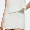 Clothing * | Mango Almond A-Line Skirt White