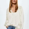 Clothing * | Mango Crumble Blouse Blanc Casse