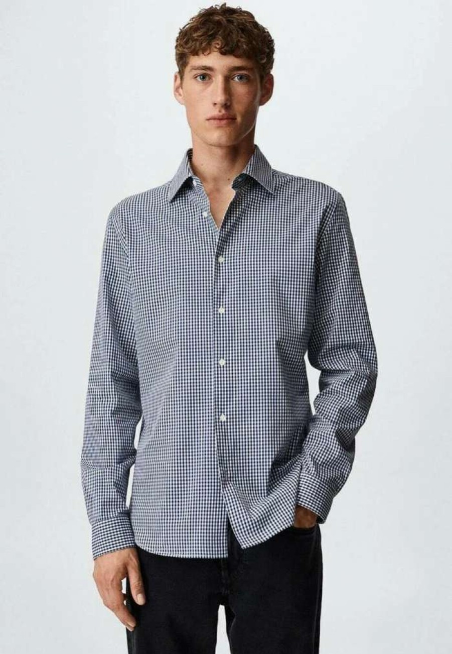 Clothing * | Mango Cuers Shirt Bleu Marine Fonce