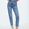 Clothing * | Mango Newmom Slim Fit Jeans Mittelblau