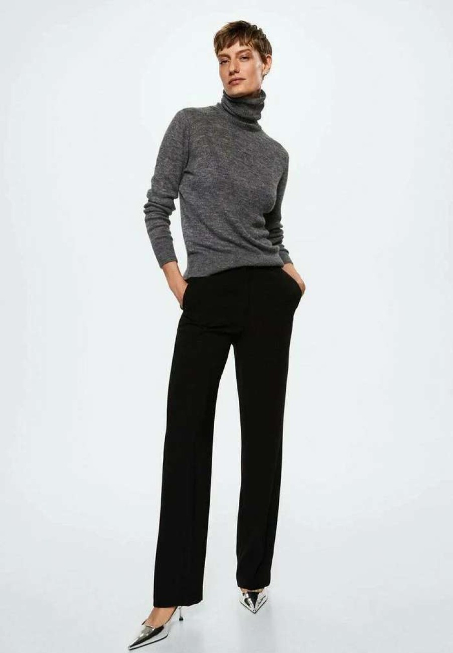 Clothing * | Mango Estel Trousers Schwarz