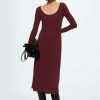 Clothing * | Mango Kilian Jumper Dress Bordeaux