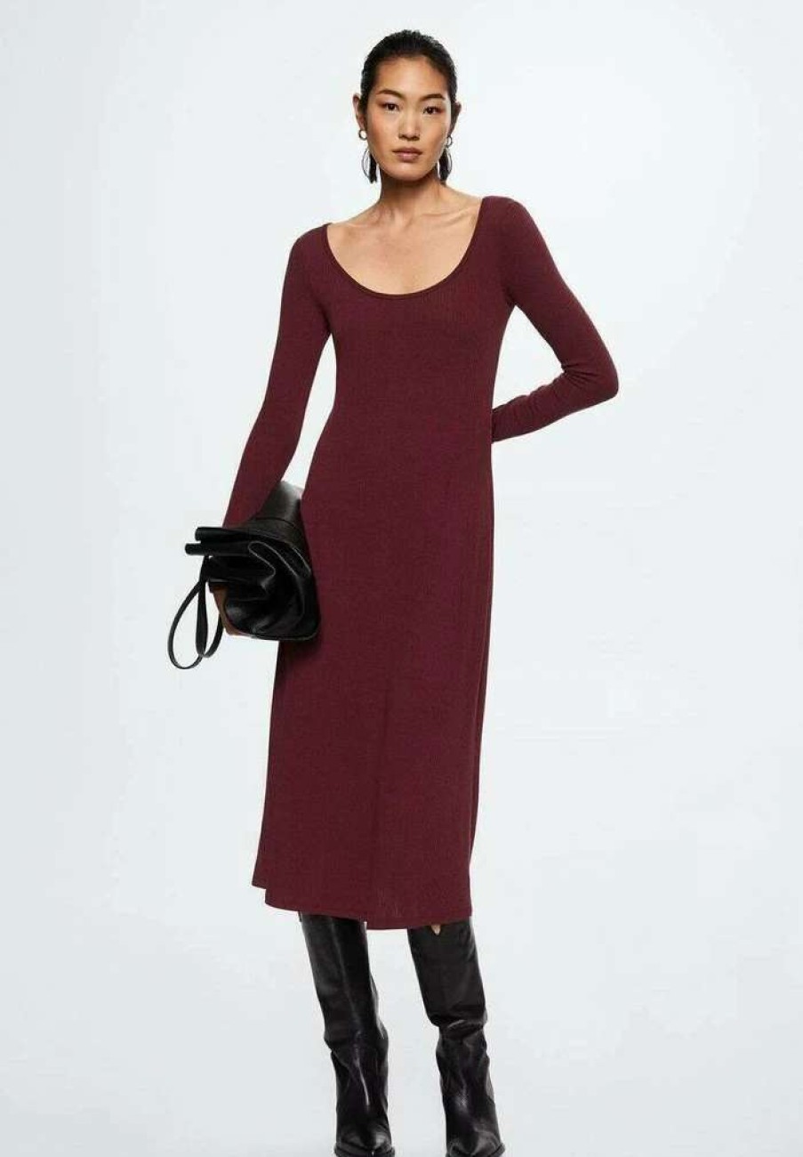 Clothing * | Mango Kilian Jumper Dress Bordeaux