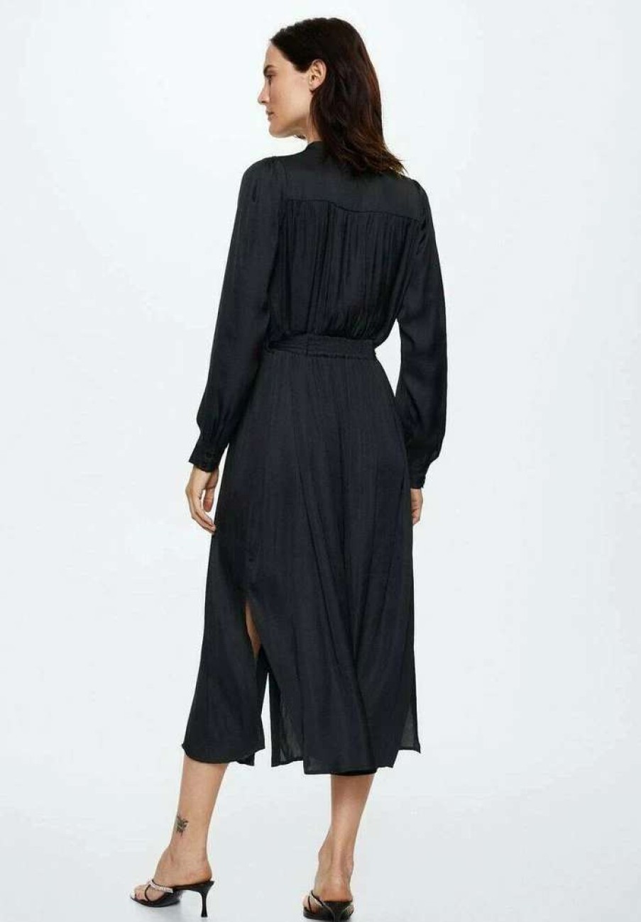 Clothing * | Mango Dominic Shirt Dress Nero