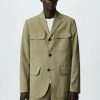 Clothing * | Mango Deray Short Coat Olive