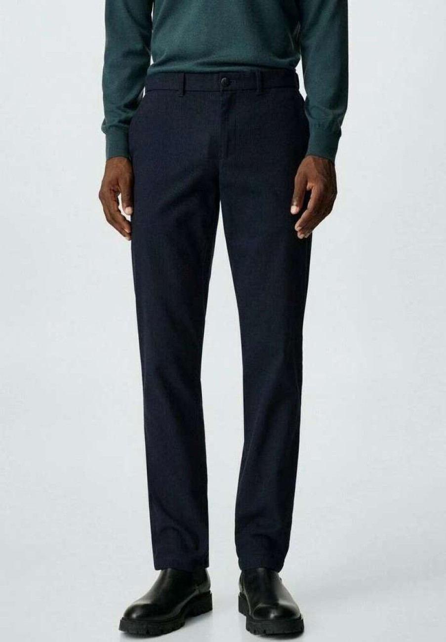 Clothing * | Mango Brest Suit Trousers Nachtblau