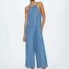 Clothing * | Mango Carmenl H Jumpsuit Middenblauw