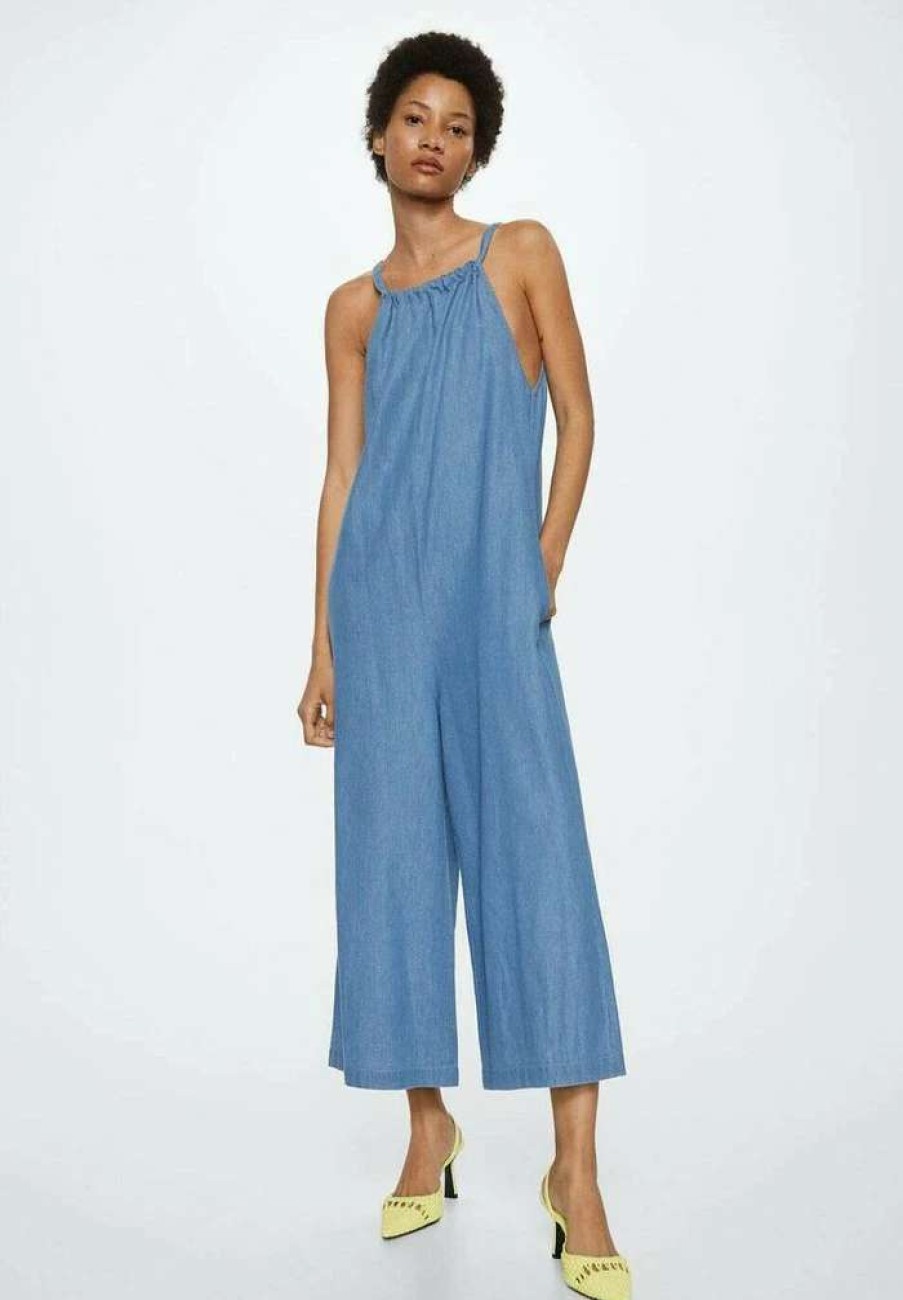 Clothing * | Mango Carmenl H Jumpsuit Middenblauw