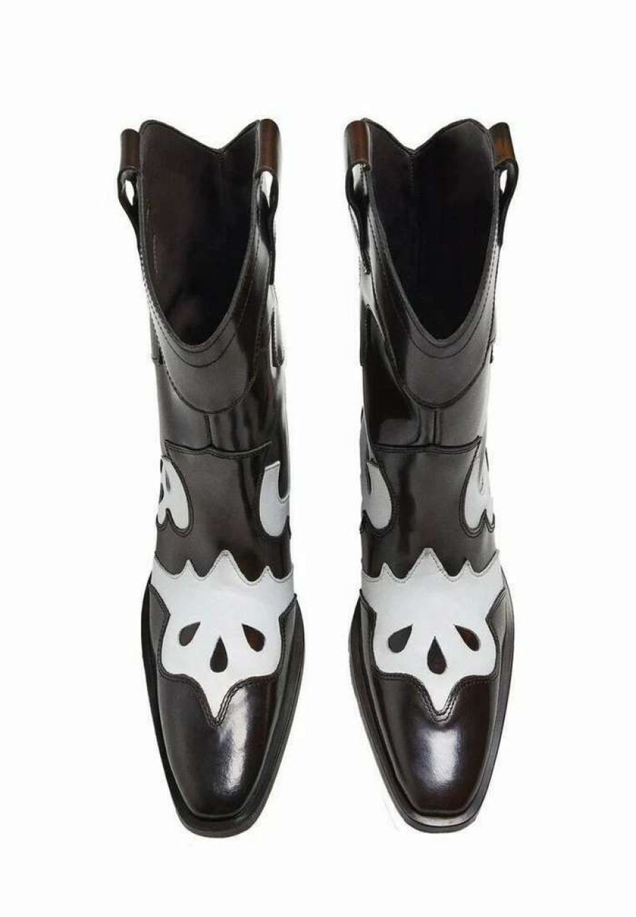 Shoe * | Mango Carmen Cowboy/Biker Ankle Boot Bruin