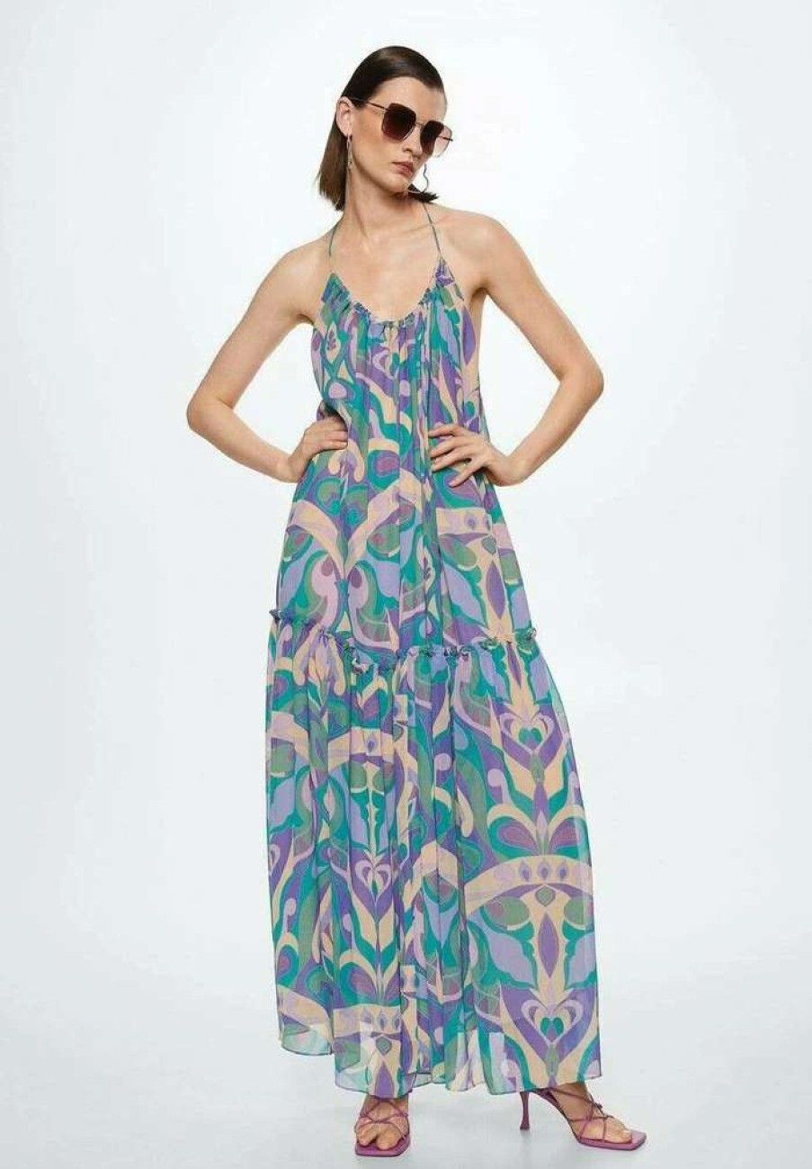 Clothing * | Mango Tera Maxi Dress Vert