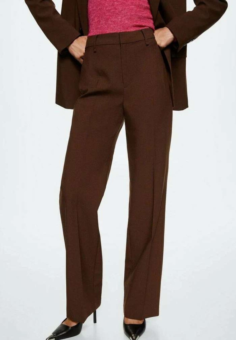 Clothing * | Mango Greta Trousers Tobaksbrun