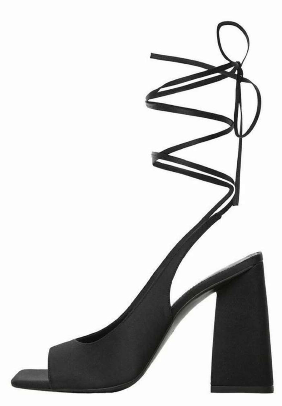 Shoe * | Mango Ankle Cuff Sandals Black