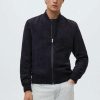 Clothing * | Mango Bomber Jacket Bleu Marine