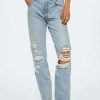 Clothing * | Mango Shantal Relaxed Fit Jeans Mittelblau