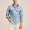 Clothing * | Mango Formal Shirt Blauw