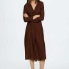 Clothing * | Mango Luseri H Day Dress Bruin