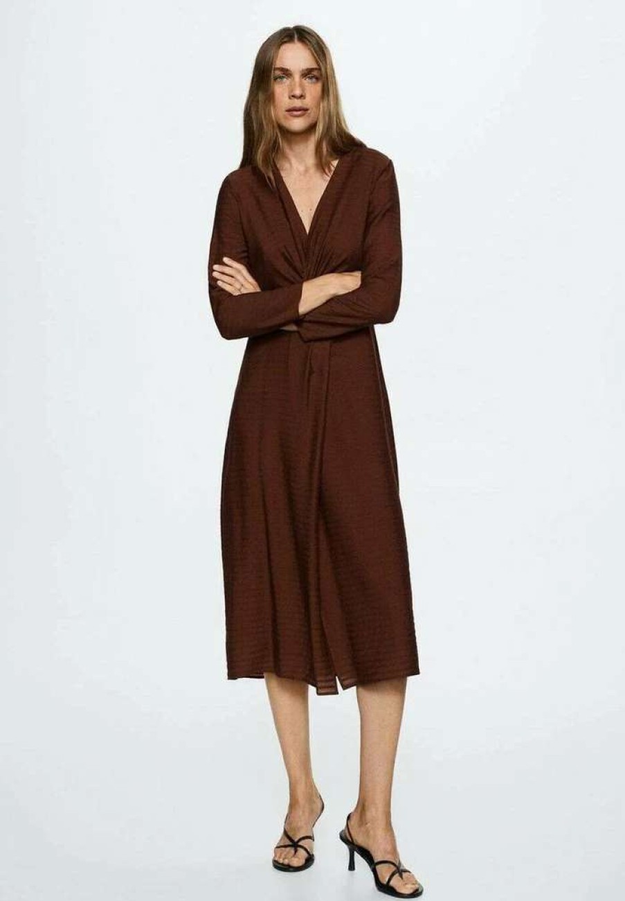 Clothing * | Mango Luseri H Day Dress Bruin