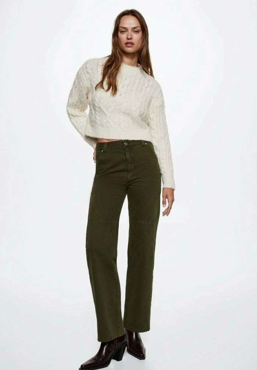 Clothing * | Mango Kyomi Straight Leg Jeans Khaki