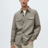 Clothing * | Mango Napis Shirt Grau