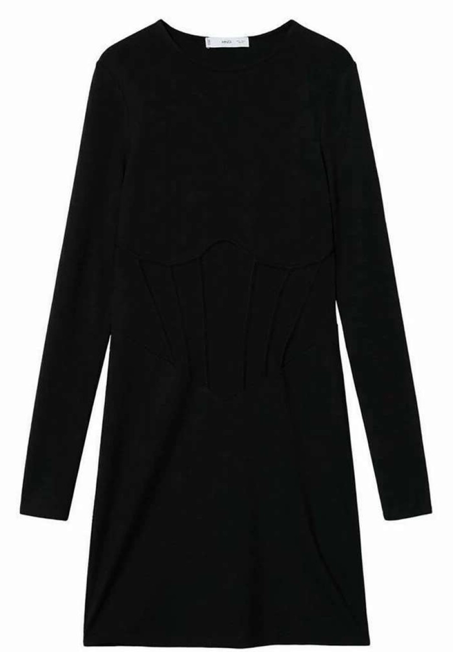 Clothing * | Mango Corso Shift Dress Noir