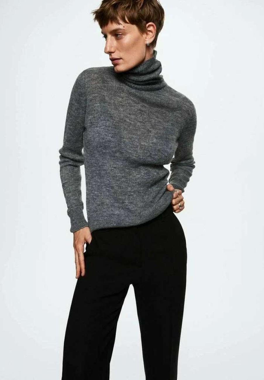 Clothing * | Mango Prettycv Jumper Dark Heather Grey