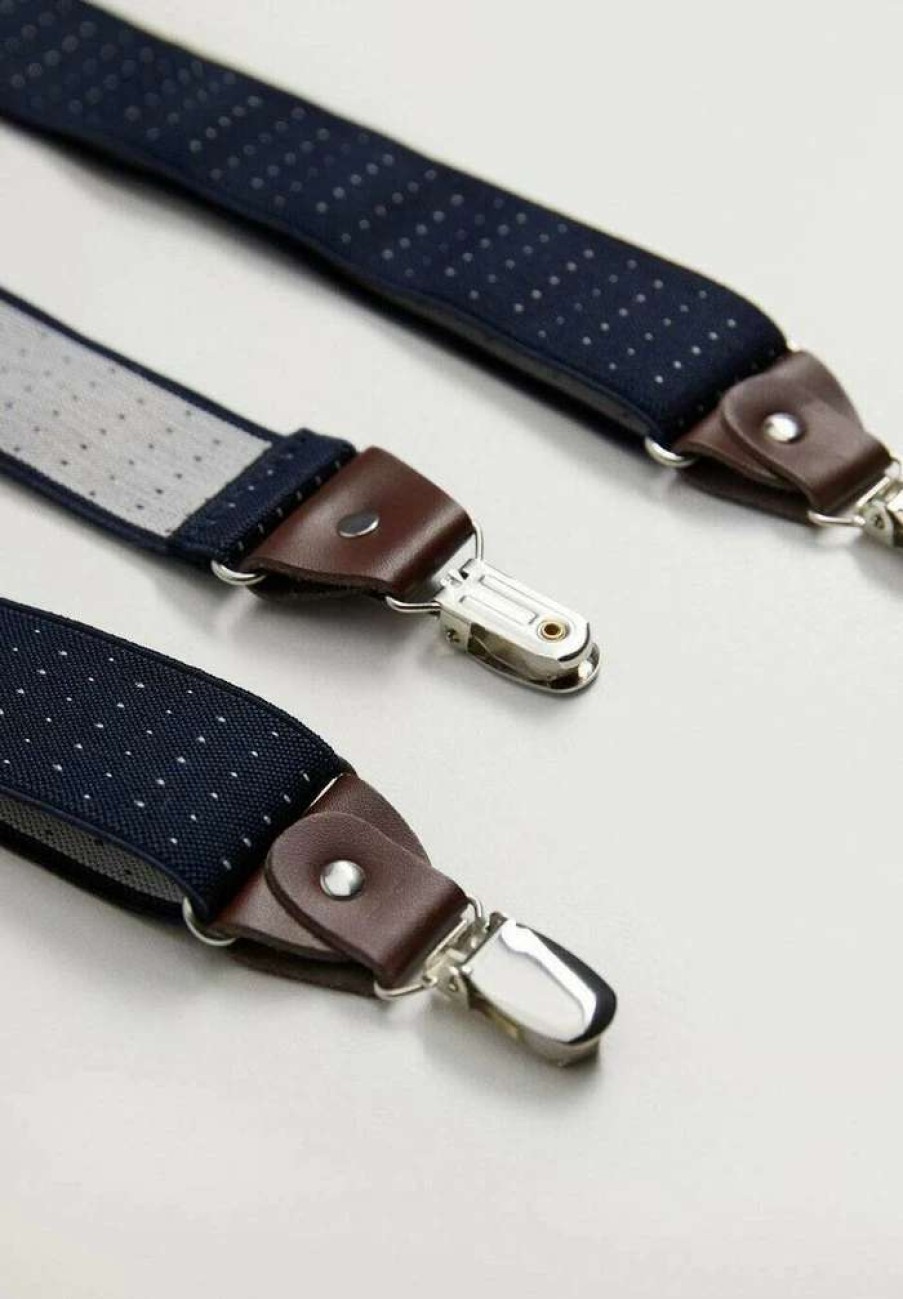 Accessoires * | Mango Belt Business Blauw