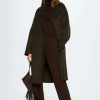 Clothing * | Mango Picarol Classic Coat Chokoladebrun