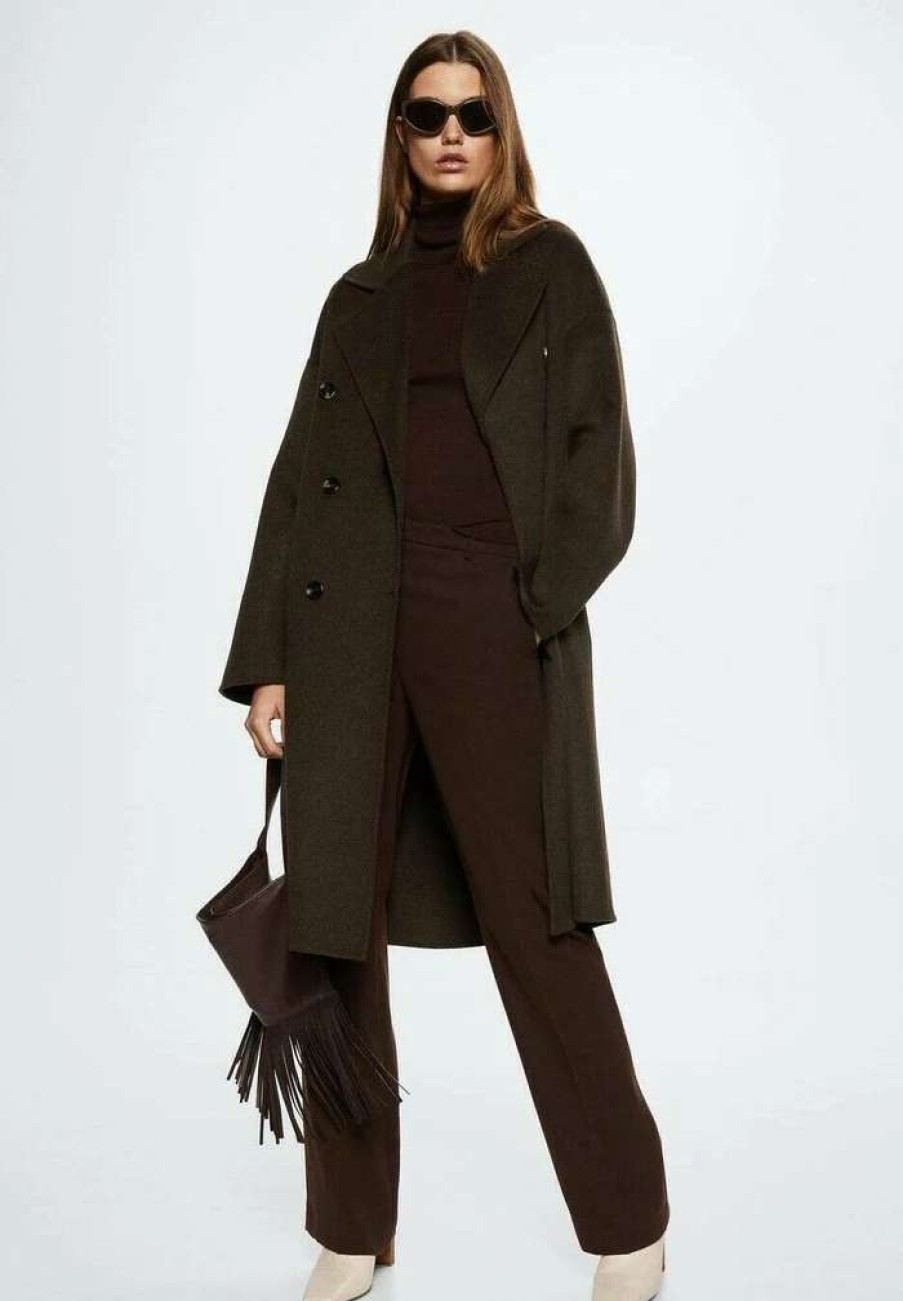 Clothing * | Mango Picarol Classic Coat Chokoladebrun