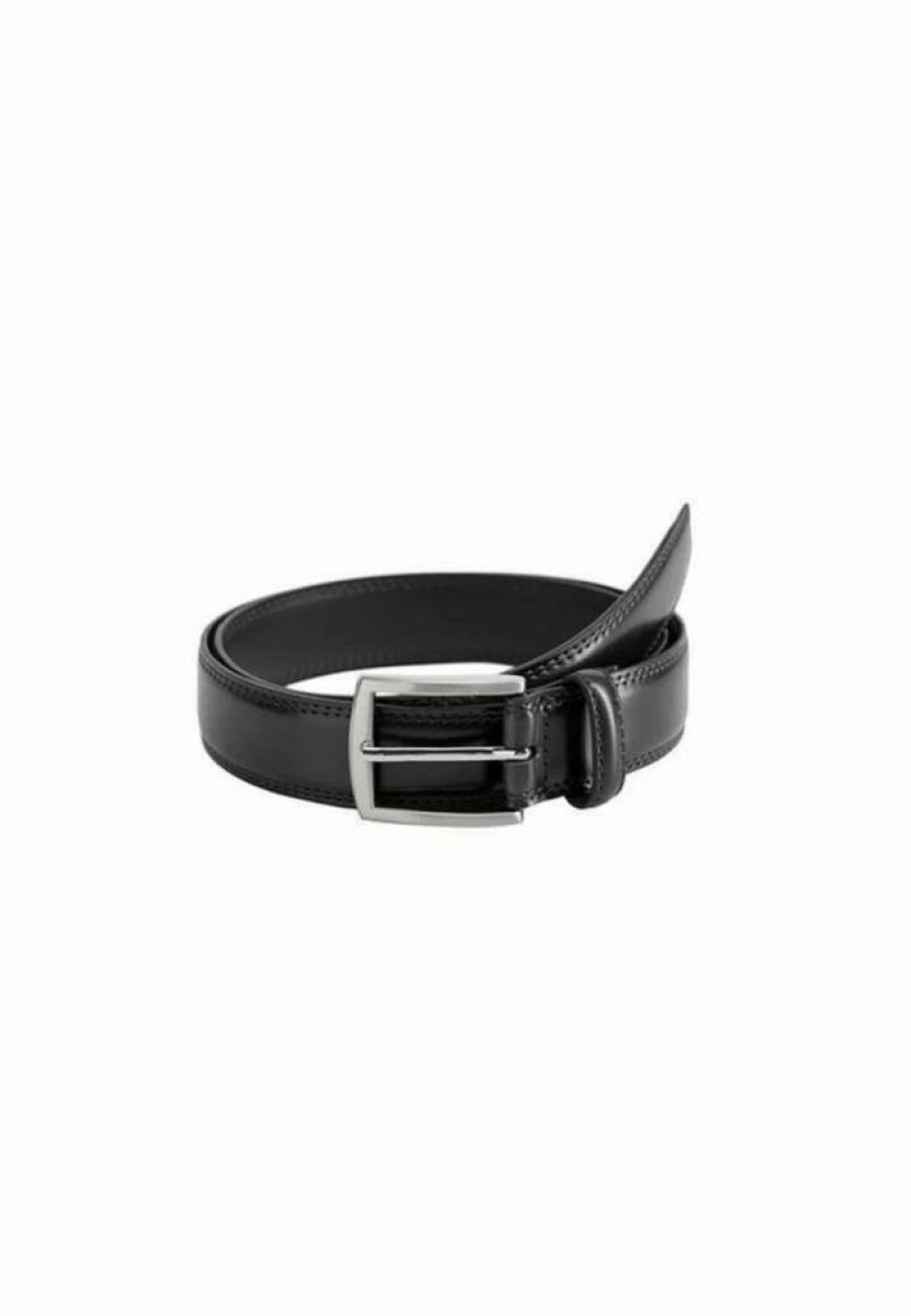 Accessoires * | Mango Basico Belt Business Noir