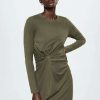 Clothing * | Mango Nuska Jumper Dress Vert