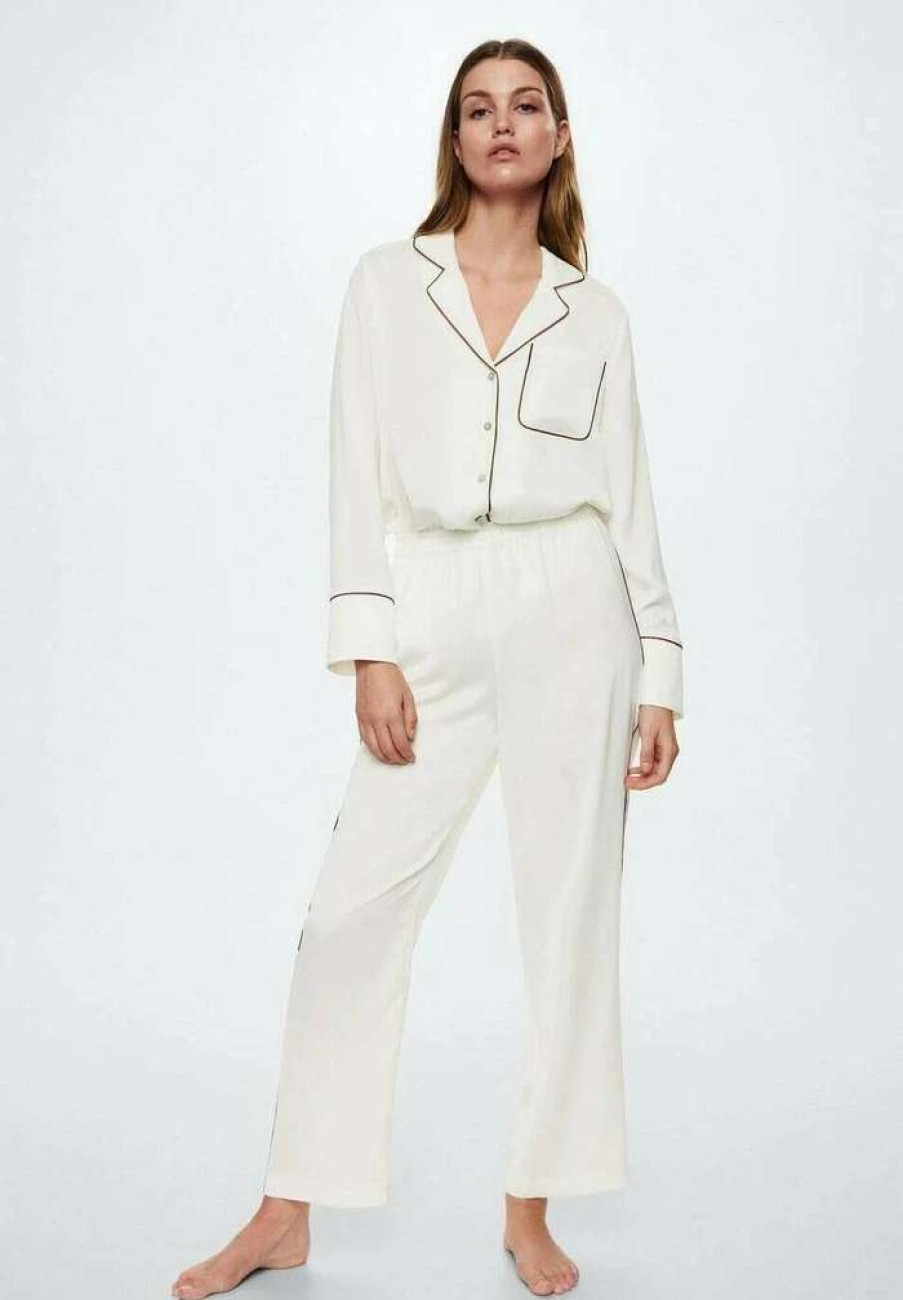 Nightwear * | Mango Calma Pyjama Bottoms Off White