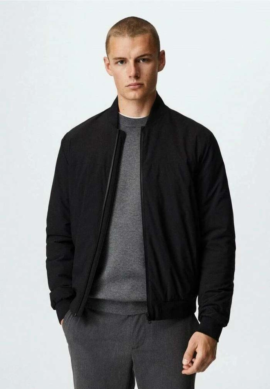 Clothing * | Mango Estevo Bomber Jacket Schwarz