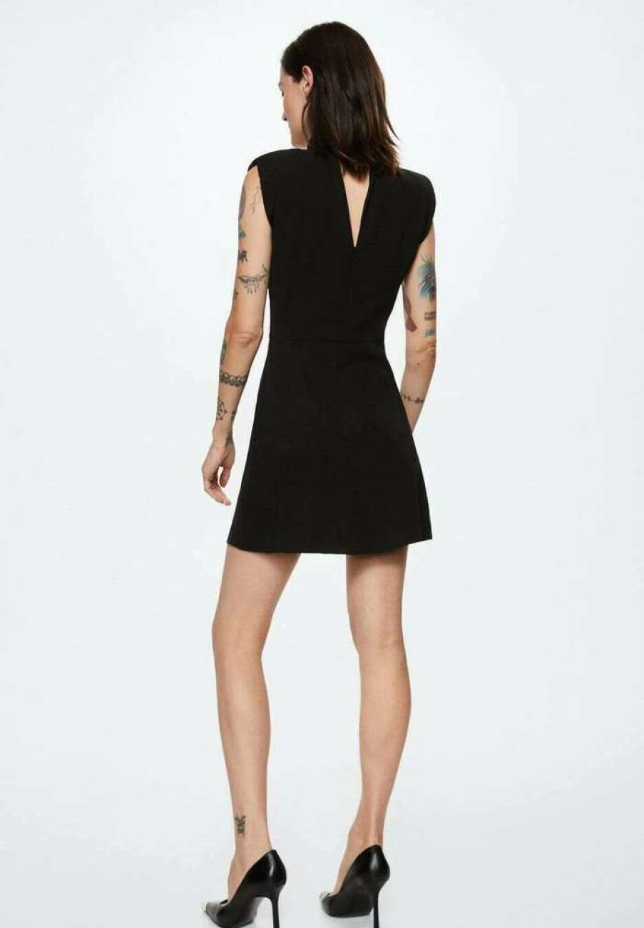 Clothing * | Mango Delfina Day Dress Schwarz