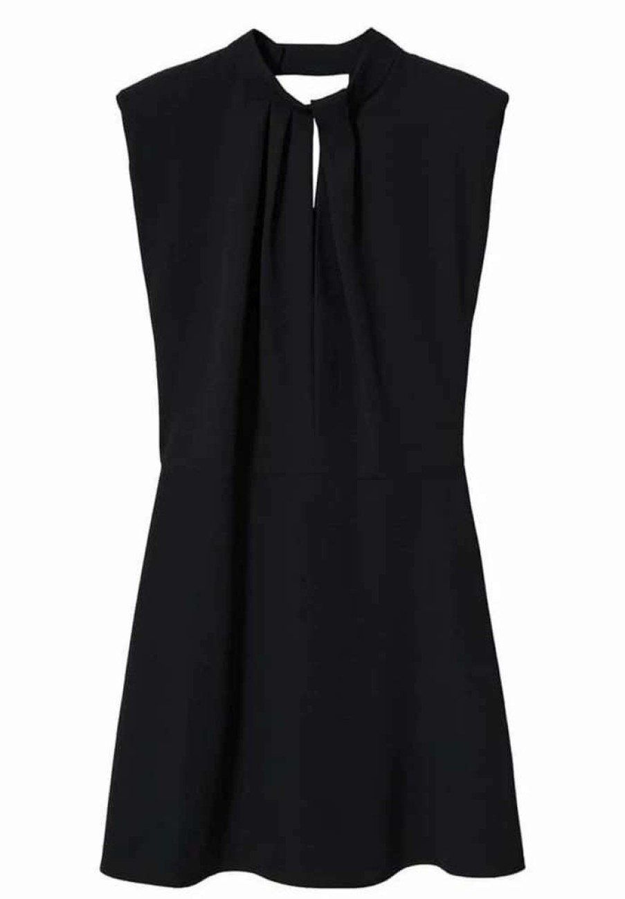 Clothing * | Mango Delfina Day Dress Schwarz