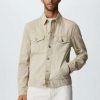 Clothing * | Mango Ryan Denim Jacket Beige