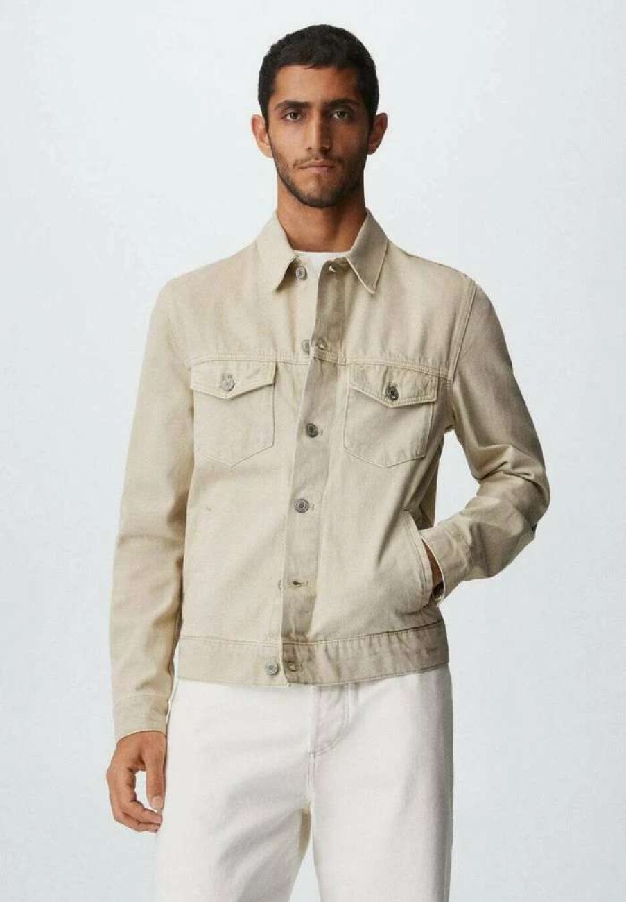 Clothing * | Mango Ryan Denim Jacket Beige