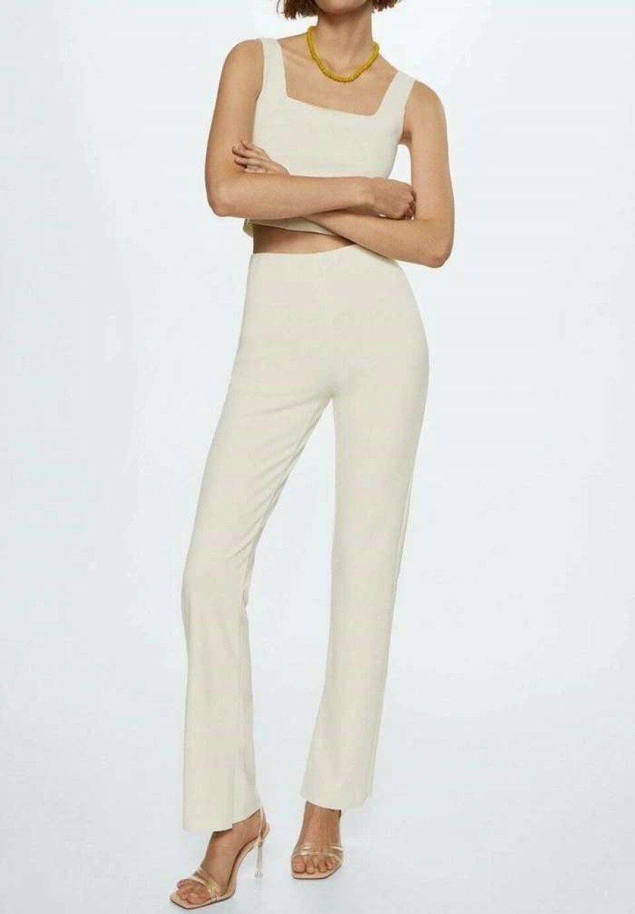 Clothing * | Mango Maggie Trousers Ecru