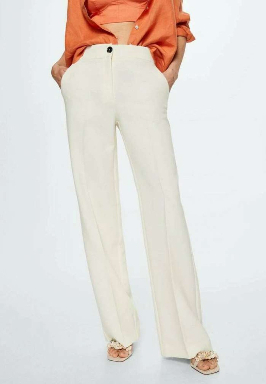 Clothing * | Mango Simon Trousers Ecru