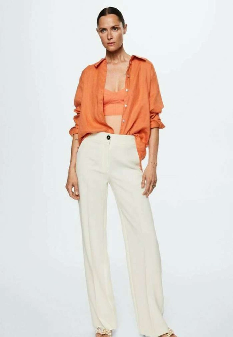 Clothing * | Mango Simon Trousers Ecru