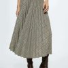 Clothing * | Mango Pleat A-Line Skirt Blanc