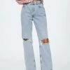 Clothing * | Mango Zoe Straight Leg Jeans Blu Medio