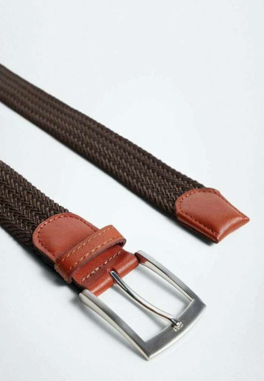 Accessoires * | Mango Elastic Belt Braun