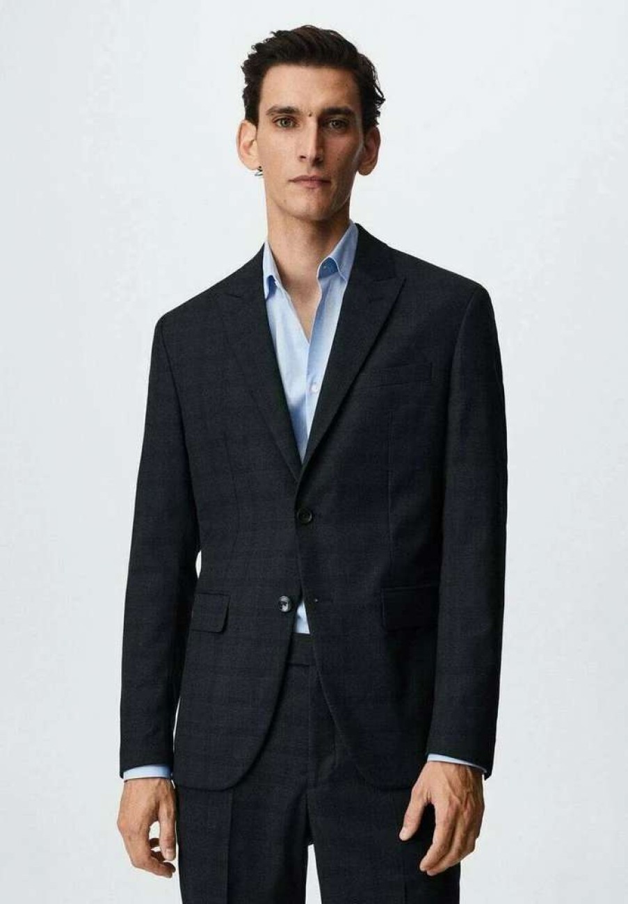 Clothing * | Mango Brasilia Blazer Jacket Bleu Nuit