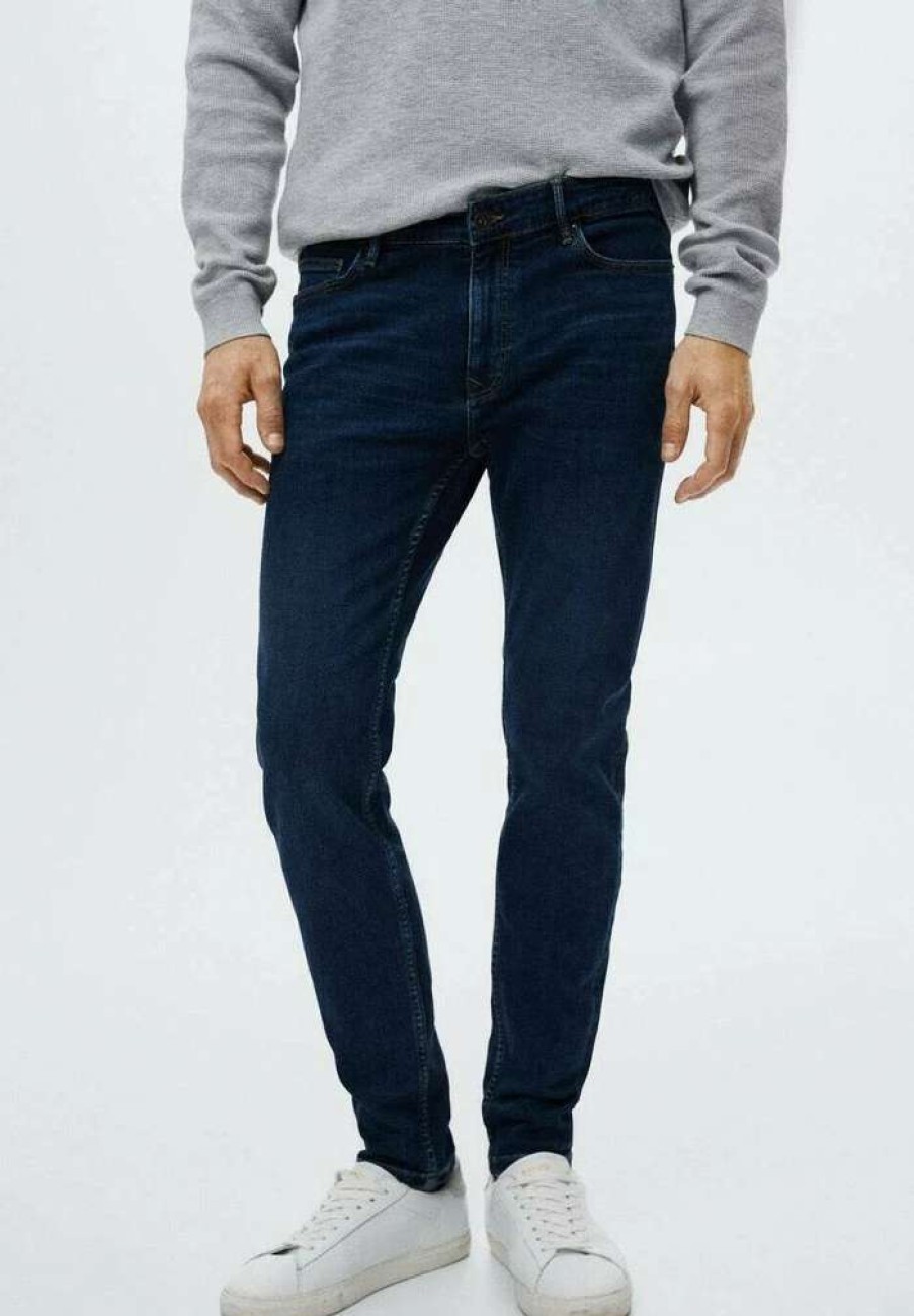 Clothing * | Mango Jude Slim Fit Jeans Morkbla