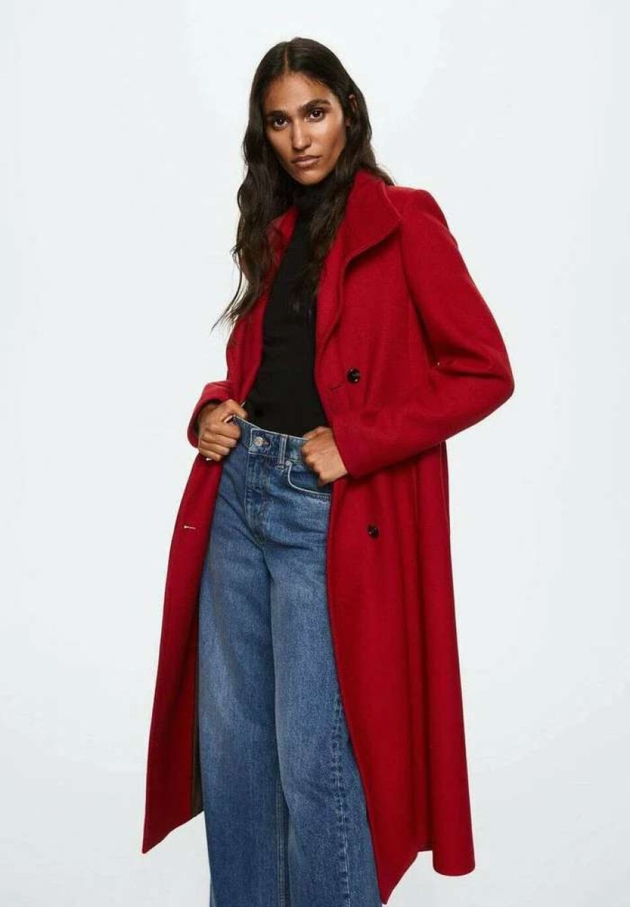 Clothing * | Mango Sirenita Classic Coat Rood