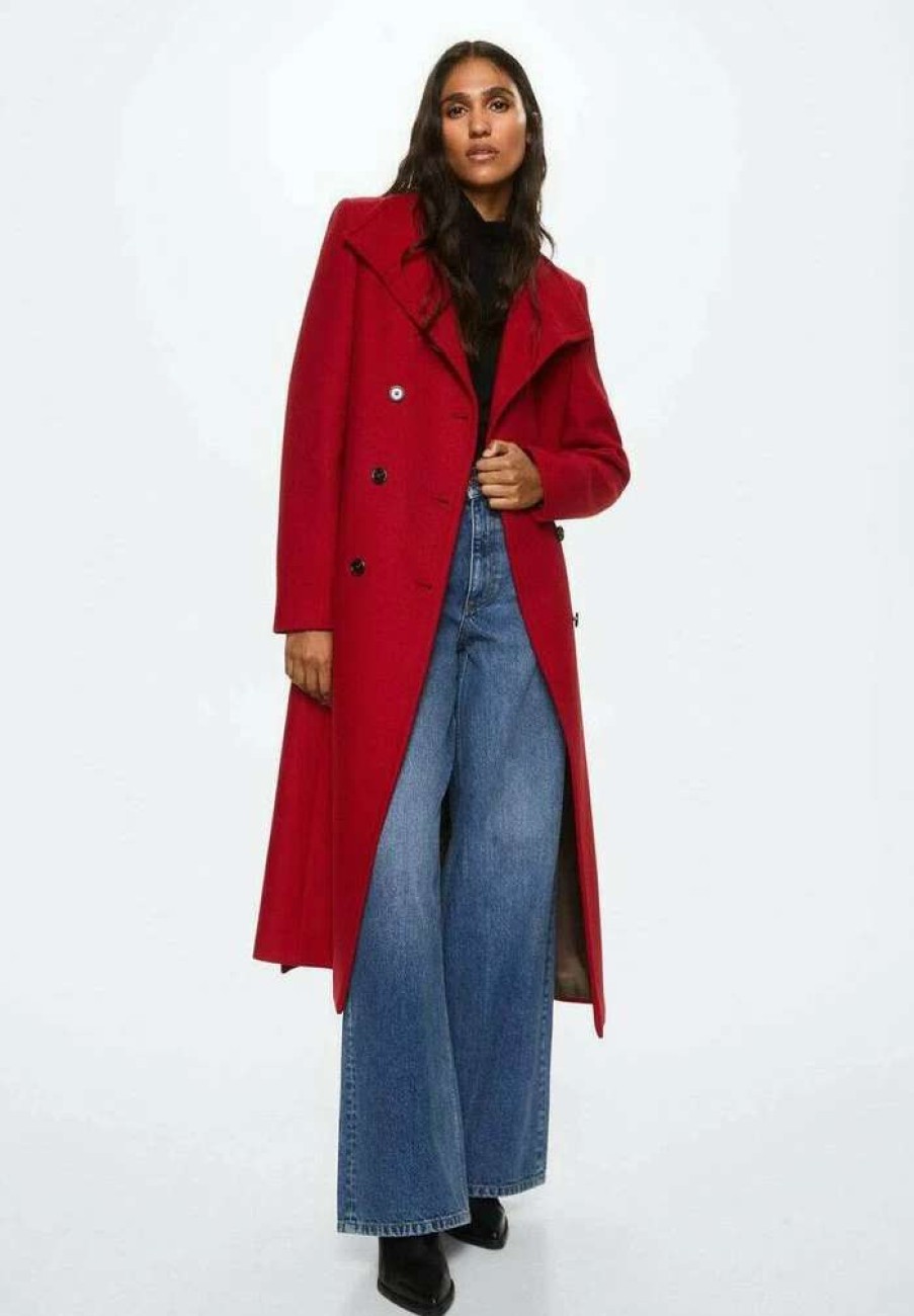 Clothing * | Mango Sirenita Classic Coat Rood