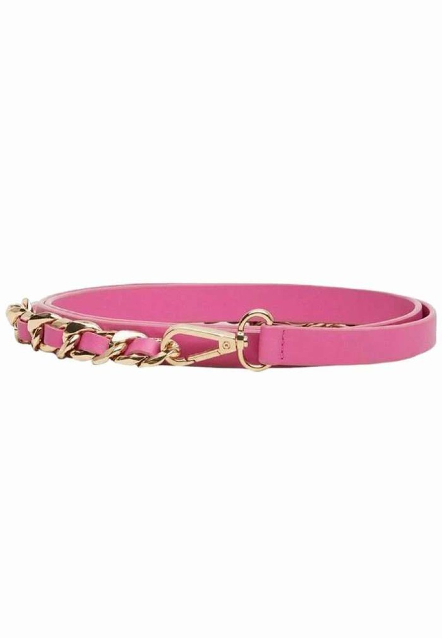 Accessoires * | Mango Cococ Belt Rosa