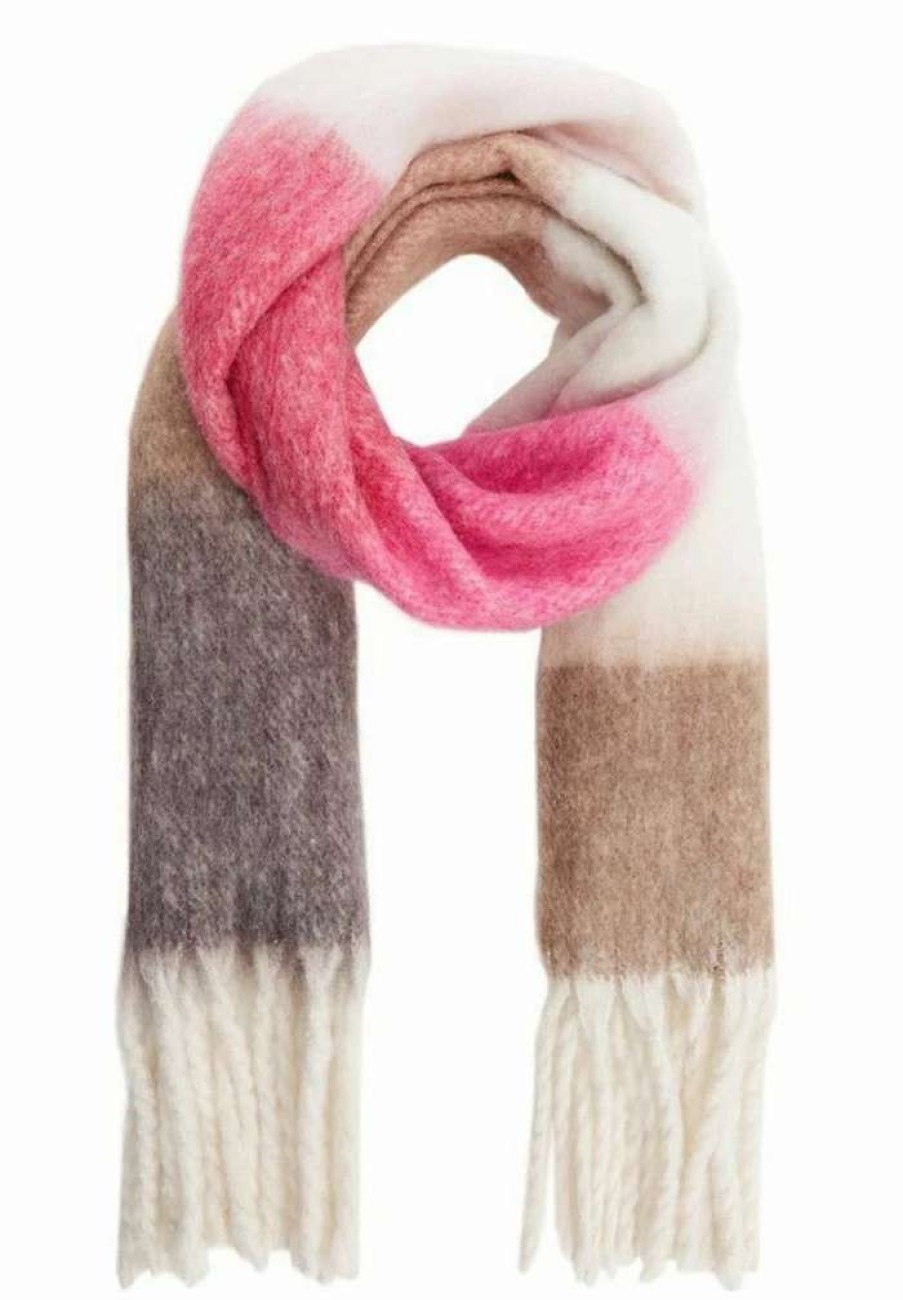 Accessoires * | Mango Bloque Scarf Rosa