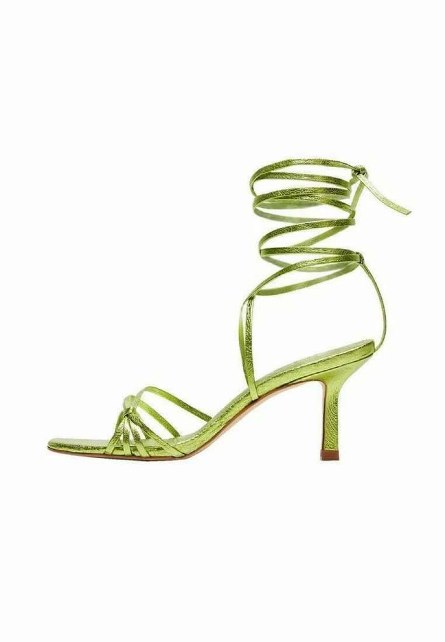 Shoe * | Mango Thierry Lace-Up Heels Vert